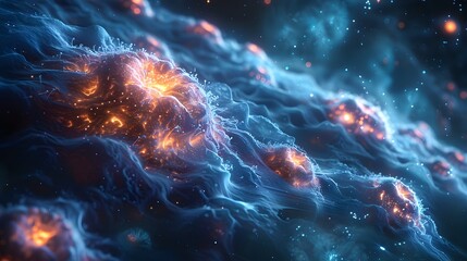 Fiery Cosmic Explosion in Stunning Celestial Landscape