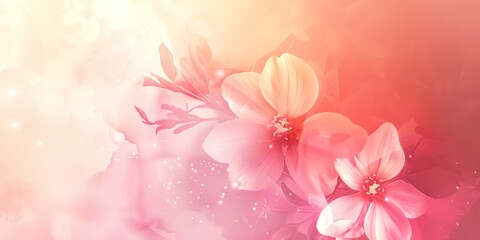 Fototapeta premium flower on a pink background