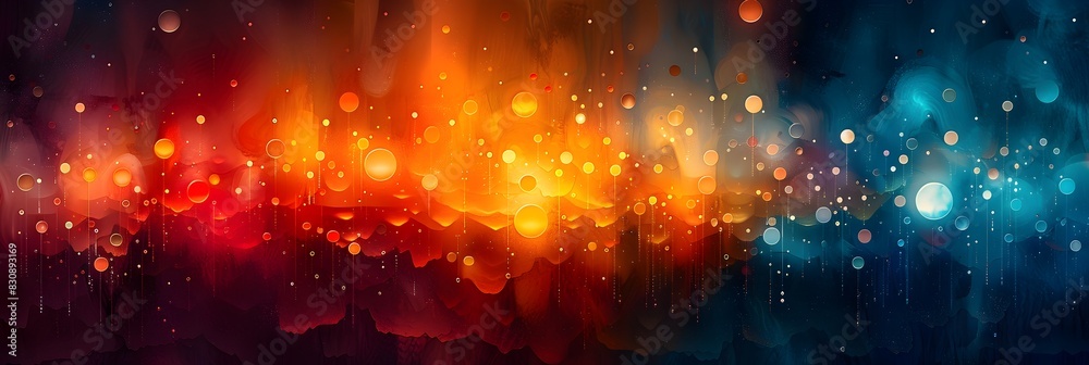 Poster mesmerizing celestial eruption vibrant cosmic explosion of light and energy