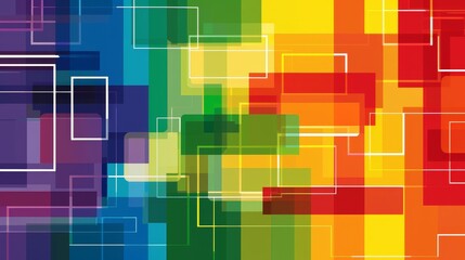 An abstract background featuring a rainbow flag prride month
