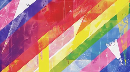 An abstract background featuring a rainbow flag prride month