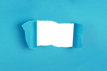 torn paper on white color background. Paper space for text. Ripped paper with empty space for writing in the middle