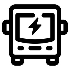 Electric Bus Icon