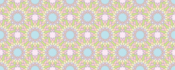 Vector seamless pattern with bright ethnic pattern. For printing, packaging, textiles