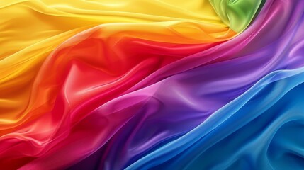 Obraz premium An abstract rainbow flag background with flowing