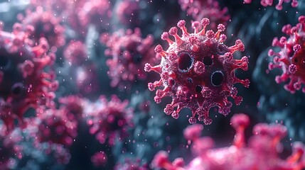 Microscopic View of Novel Coronavirus Causing COVID 19 Pandemic