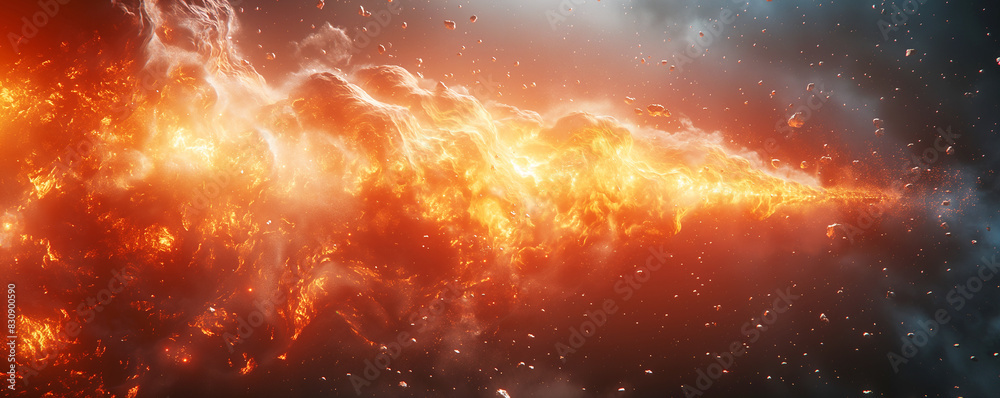 Canvas Prints giant explosion outer space, combustion in space