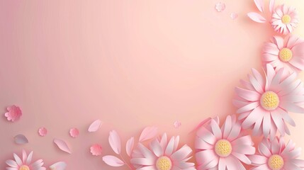 Flower pastel color background, design background for women's day and mother's day with copy space