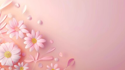 Flower pastel color background, design background for women's day and mother's day with copy space