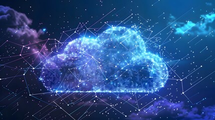 Cloud Computing infrastructure collapsing under the weight of a massive data surge, resulting in widespread data loss and service disruptions