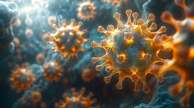 Microscopic Visualization of Viral Infection Detailed Molecular Structure and Pathogenesis