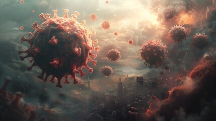 Ominous Microscopic Viral Outbreak Threatening Global Catastrophe and Widespread Destruction