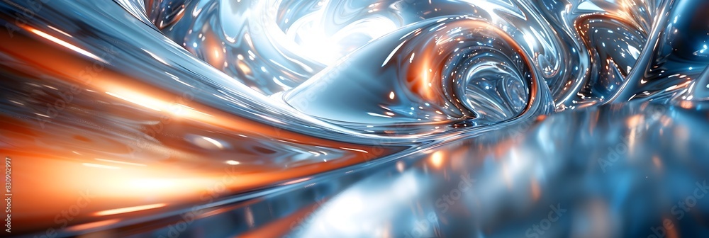 Leinwandbilder swirling waves of chromatic energy an abstract fluid composition capturing the dynamic essence of li