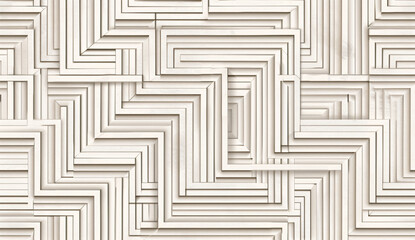 Abstract seamless pattern with geometric lines in light gray color, modern design for wallpaper or decoration. Background texture of wall tiles. 