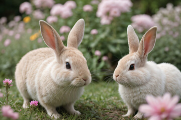 Fototapeta premium rabbit in the garden