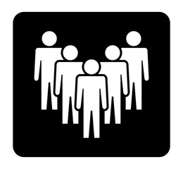 Symbol, ikona ludzi. Plik wektorowy.