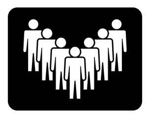 Symbol, ikona ludzi. Plik wektorowy.