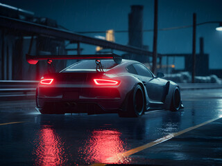 Obraz premium car in night