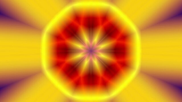 background with glowing sphere kaleidoscope animation. Beautiful pattern vj looping videos