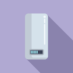 Modern, minimalistic design of a smartphone battery symbol with charge indicator