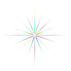 Rainbow Star PNG with transparent background