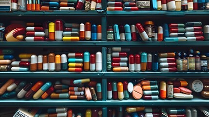 Arrangement of Pharmaceutical Publications and Medicinal Resources Shelf