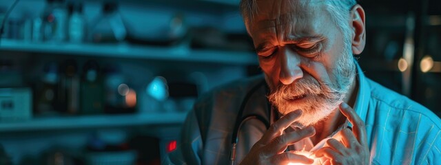man having heart attack healthcare