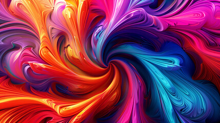 A colorful swirl of paint with a rainbow of colors. The colors are bright and vibrant, creating a sense of energy and excitement. a graphic designer themed beautiful background, vibrant colors
