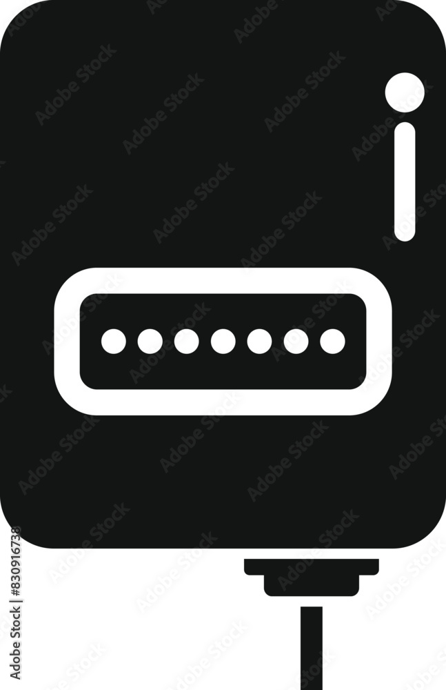 Poster simplified iconographic representation of an ethernet router for networking concepts