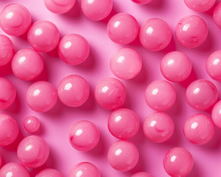 Bolas de chicle rosa.