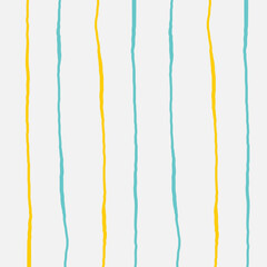 Vector hand drawn cute striped pattern. Doodle Plaid geometrical simple texture. uneven sloppy lines. Abstract cute delicate pattern ideal for fabric, textile, wallpaper.