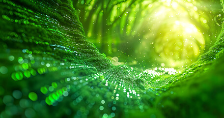 Futuristic technology transformation with green innovation of power sustainability.eco-friendly energy.environment management.biotechnology background