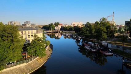 Fototapeta premium city Europe beautiful top view aerial photography of Wroclaw Poland