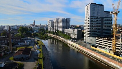 city Europe beautiful top view aerial photography of Wroclaw Poland