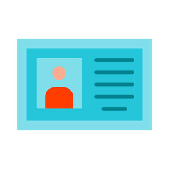 Member Card Flat Icon Design