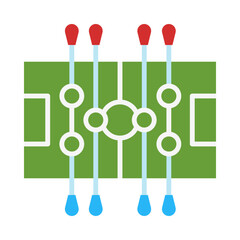 Foosball Flat Icon Design