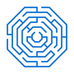 Maze Flat Icon Design