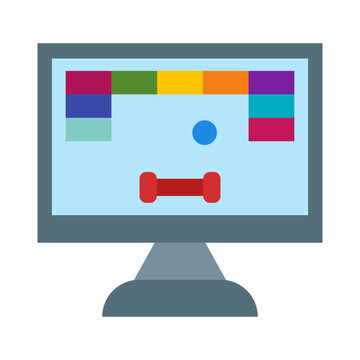 Arkanoid Flat Icon Design