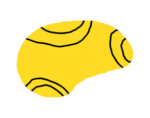 Hand drawn pencil organic shapes with doodle strokes and outlines, squiggles and scribbles. fluid, flowing, irregular elements in trendy color