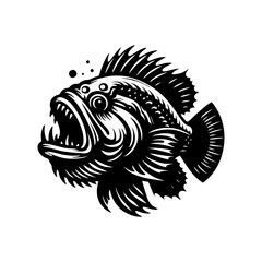 fish predator logo design. goliath logo design inspiration