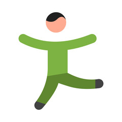 Gymnastics Flat Icon Design