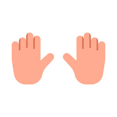 Two Hands Flat Icon Design
