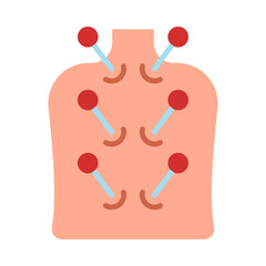 Acupuncture Flat Icon Design