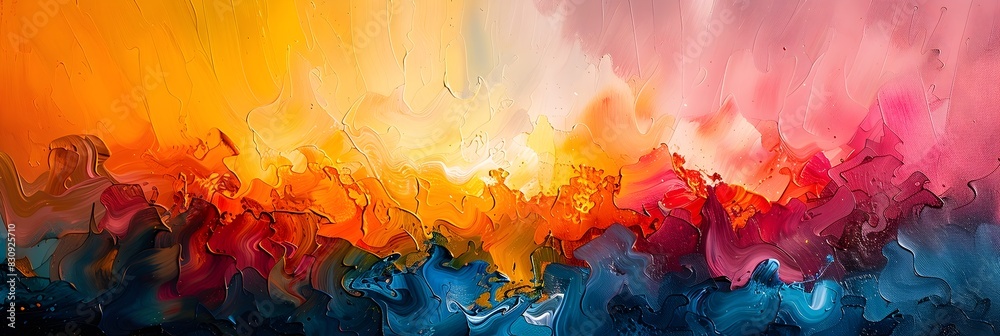 Poster vibrant explosion of colorful fluid abstractions captivating acrylic painting capturing the essence 