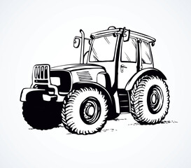 Tractor. Vector drawing