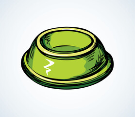 Bowl for pets. Vector drawing