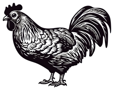 PNG Chicken poultry animal black.