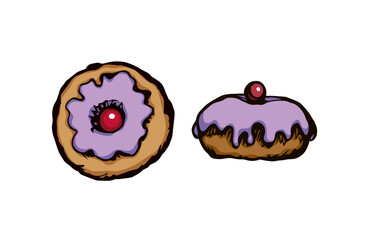 Donut. Vector drawing