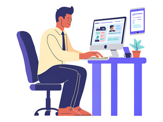 person working on computer