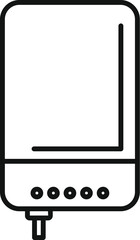 Vector illustration of an external hard drive icon, showcasing minimalist design